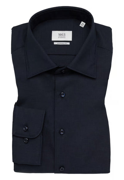 MODERN FIT Merino Wool in navy plain
