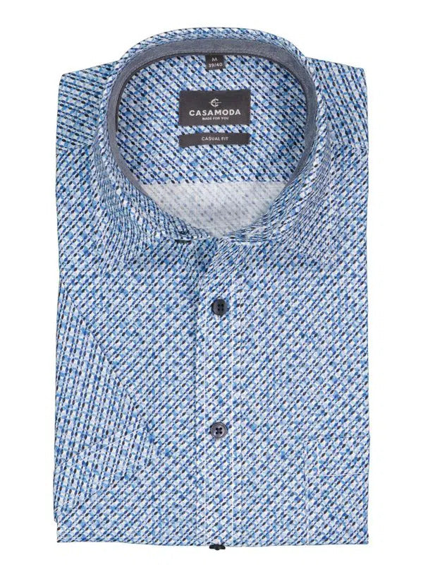 Casa Moda Printed Short Sleeve Casual Shirt