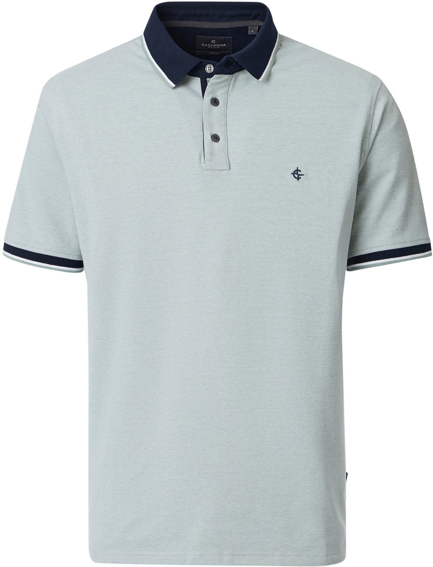 Casa Moda Polo Shirt Piqué Contrast Green