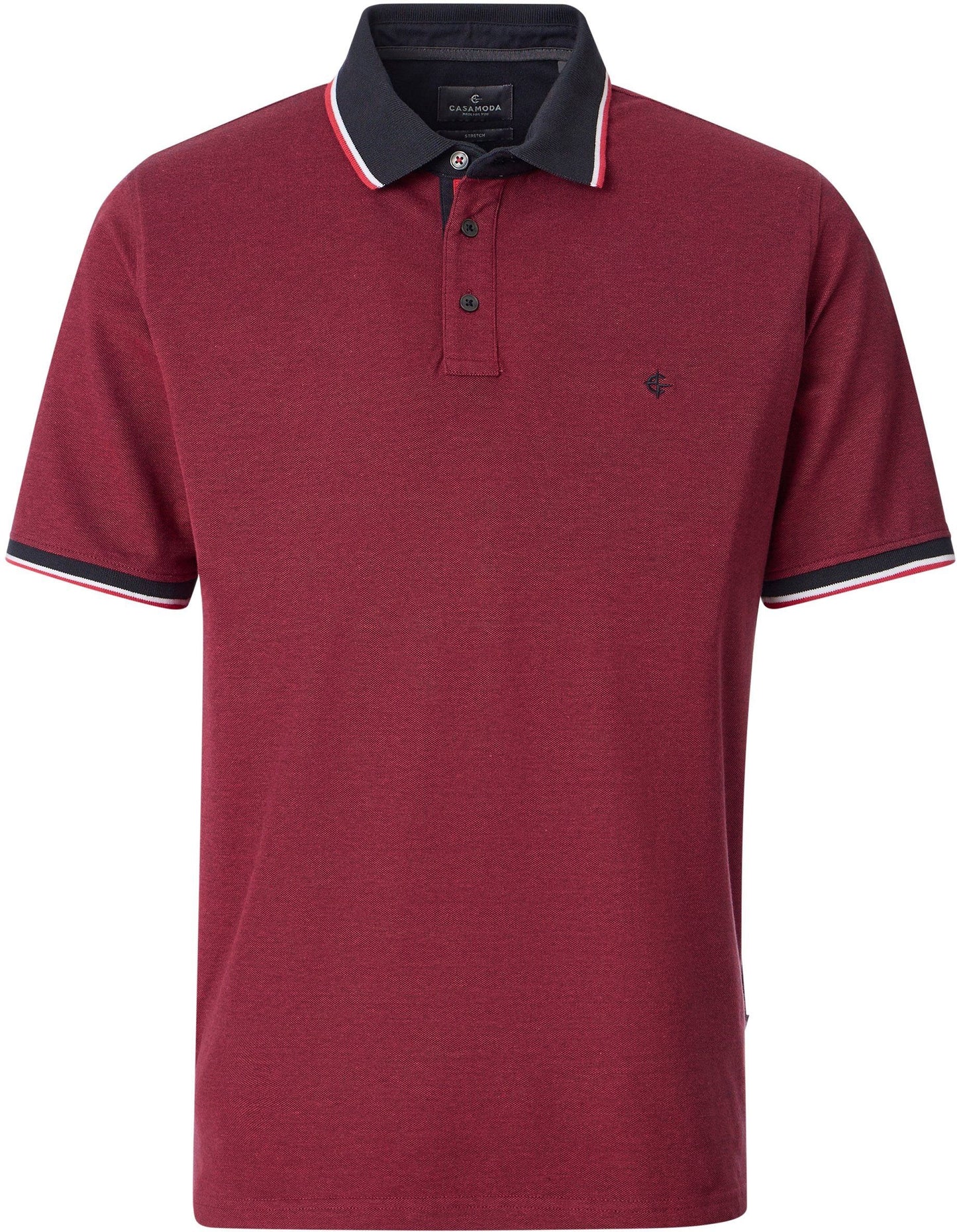 Casa Moda Polo Shirt Piqué Contrast Red