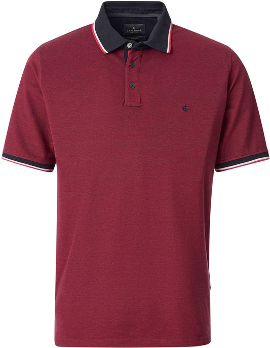 Casa Moda Polo Shirt Piqué Contrast Red