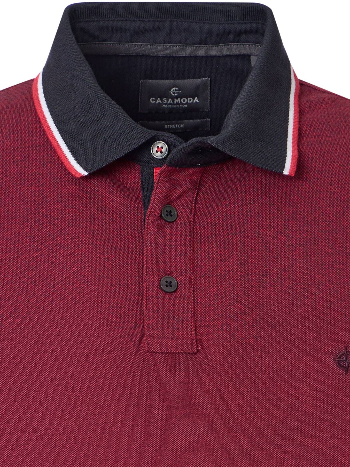 Casa Moda Polo Shirt Piqué Contrast Red