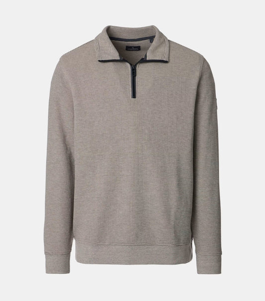Casa Moda Plaza Taupe Quarter Zip