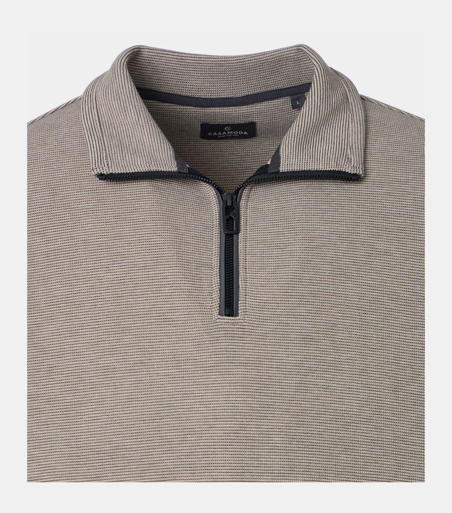 Casa Moda Plaza Taupe Quarter Zip