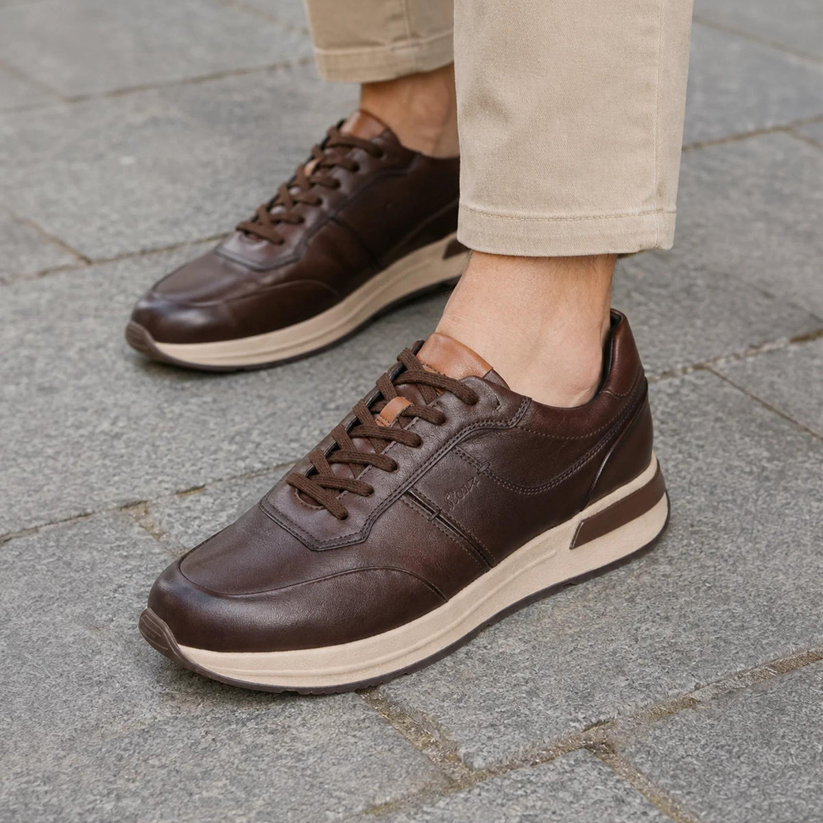 Sioux Rojaro Leather Sneaker - Dark Brown