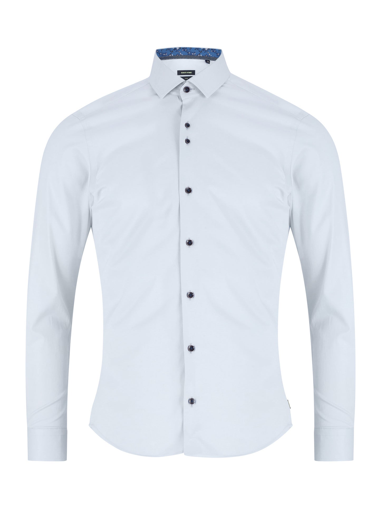 Remus Uomo White Rome Long Sleeve Semi Formal Shirt