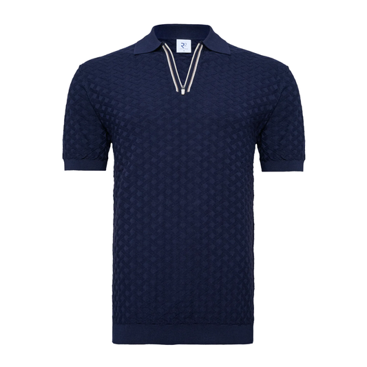 R2 Amsterdam Modal blend zipper closure polo