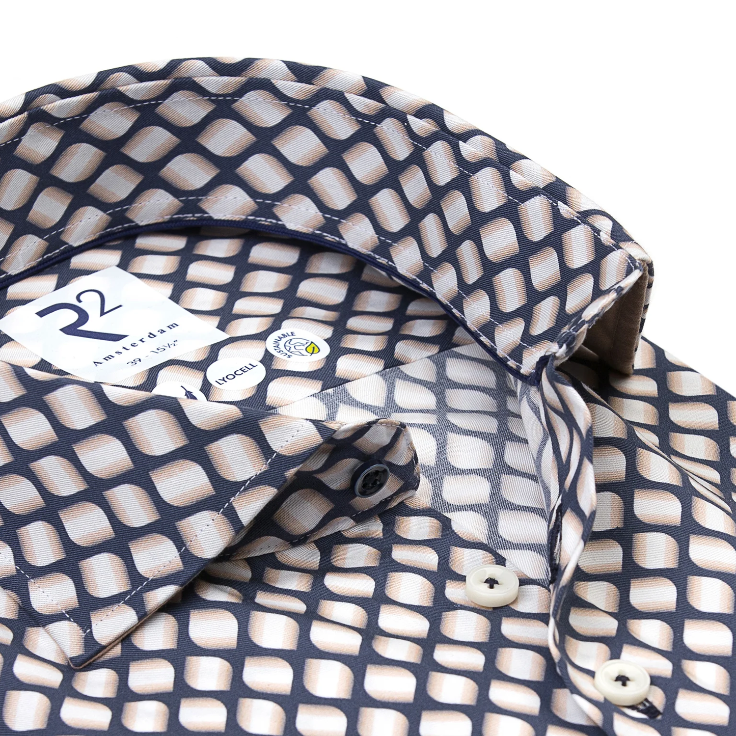 R2 Amsterdam Printed lyocell shirt