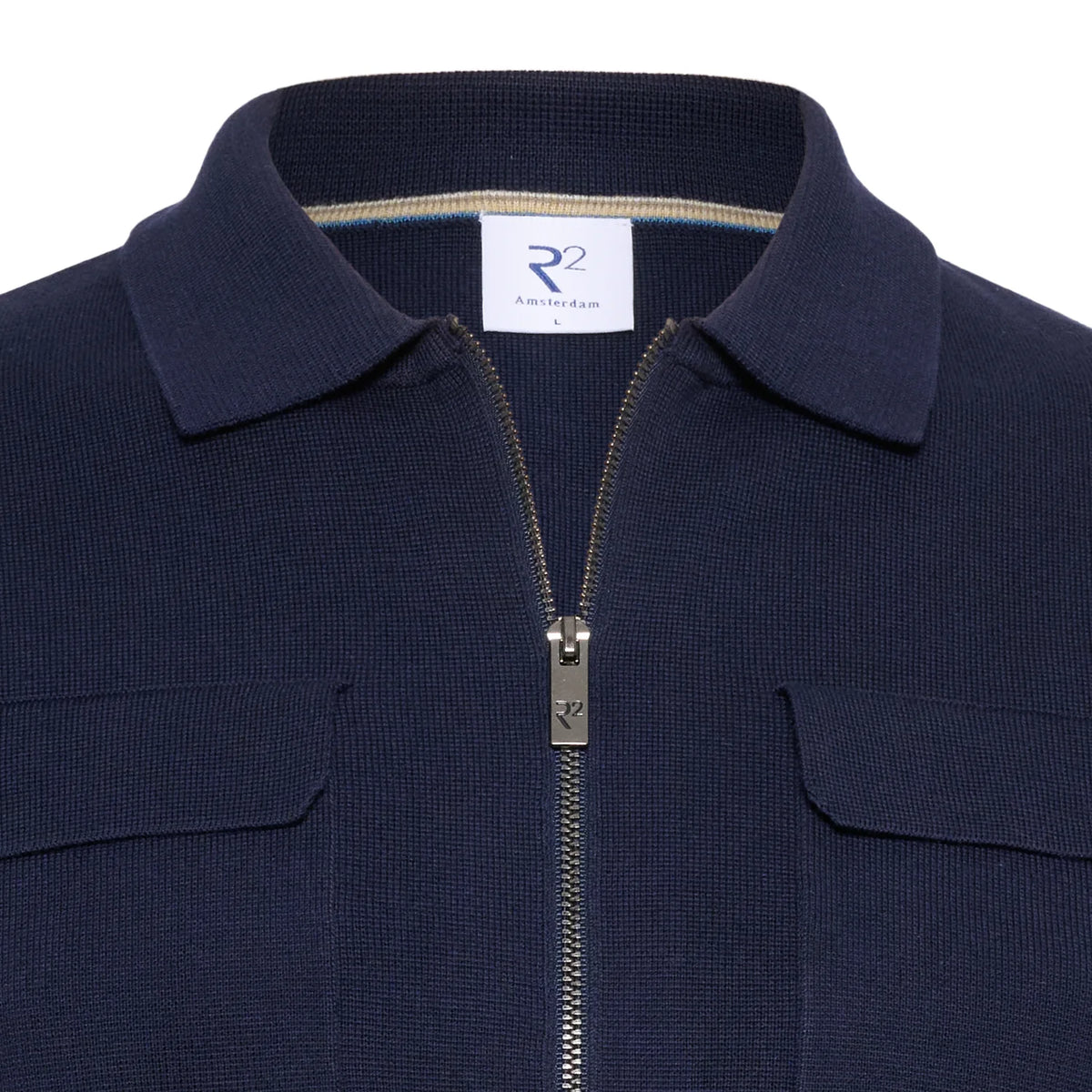 R2 Amsterdam Knit Overshirt – Navy