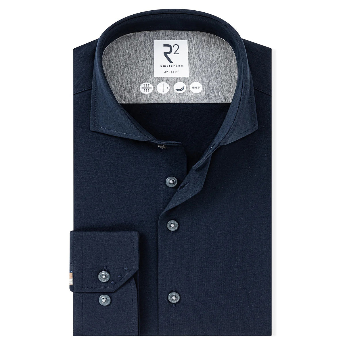 R2 Amsterdam Knitted Widespread Shirt – Navy