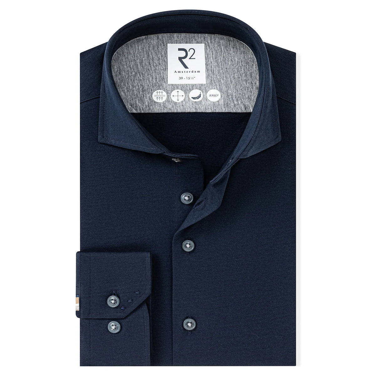 R2 Amsterdam Knitted Widespread Shirt – Navy