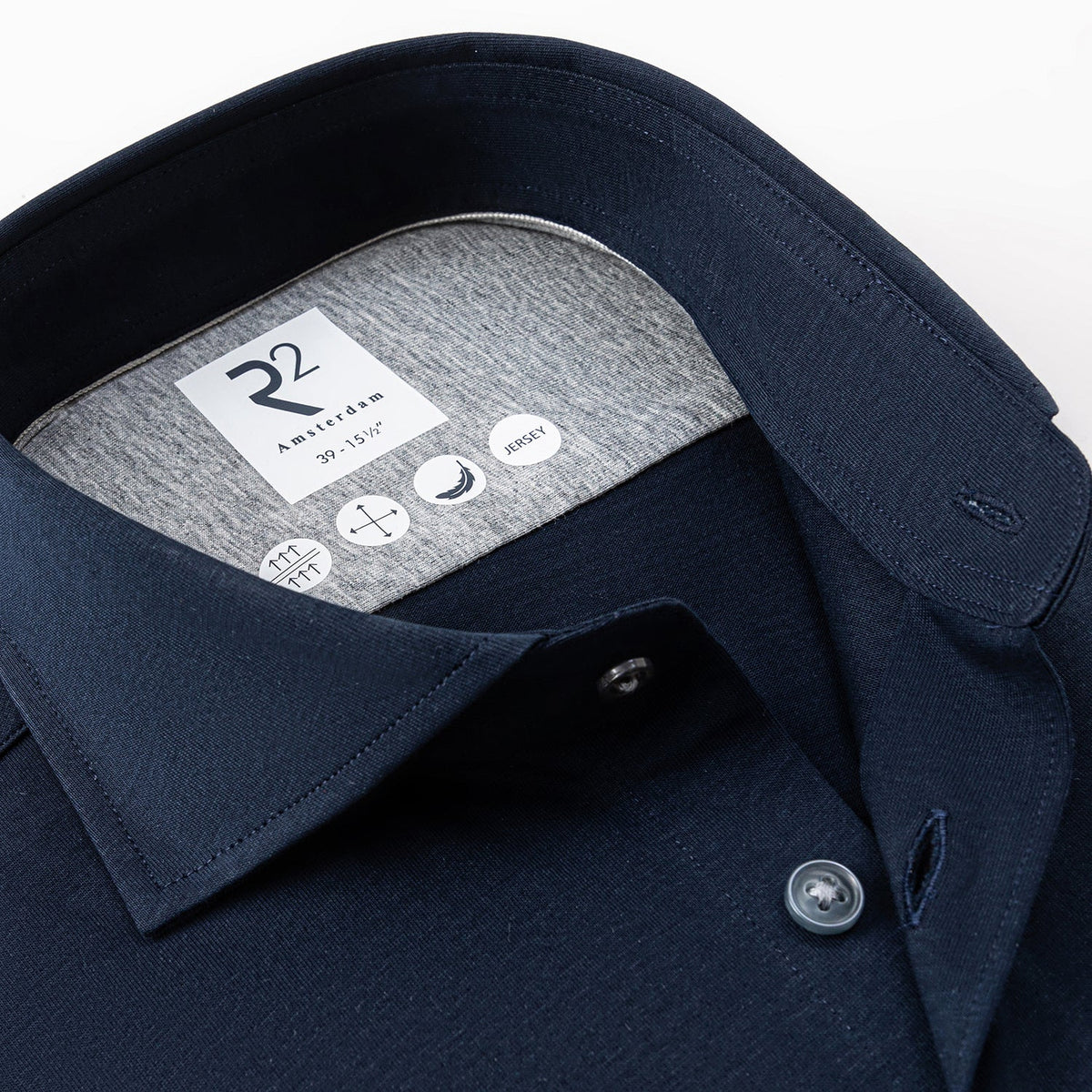 R2 Amsterdam Knitted Widespread Shirt – Navy