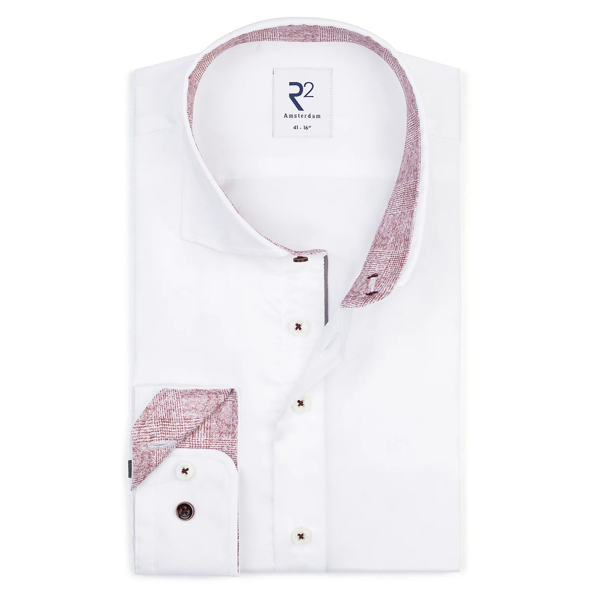R2 Amsterdam Organic 2-Ply Cotton Widespread Shirt – White