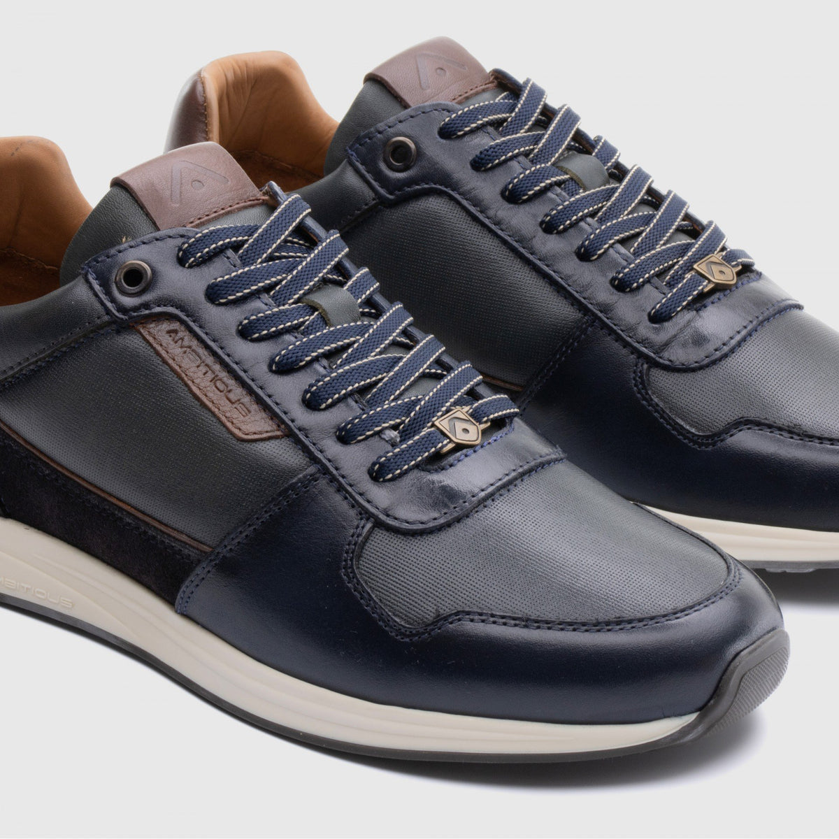Ambitious Slow Classic Leather Sneakers - Navy