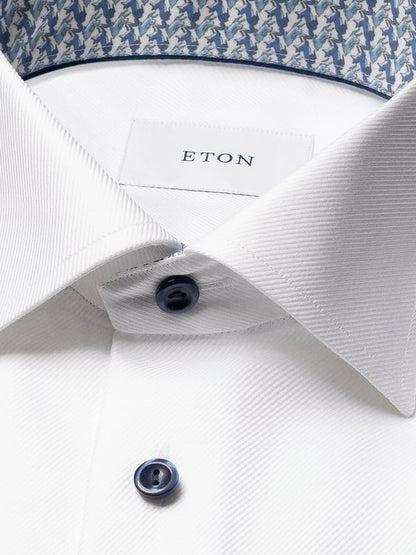 Geometric Effect Textured Twill Shirt