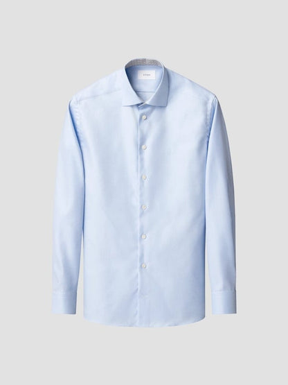 Geometric Effect Textured Twill Shirt