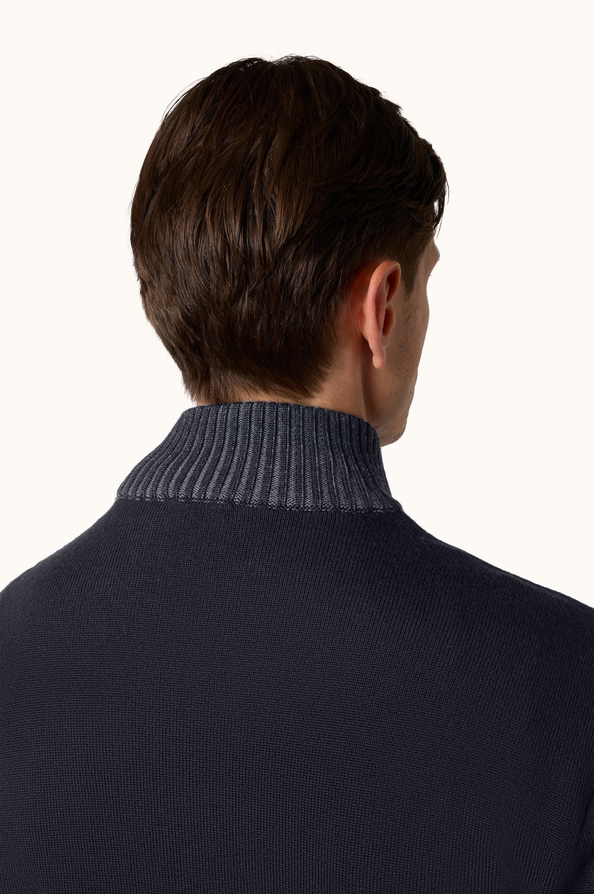 Paul & Shark Soft Cool Touch Virgin Wool Half-Zip Jumper – Navy