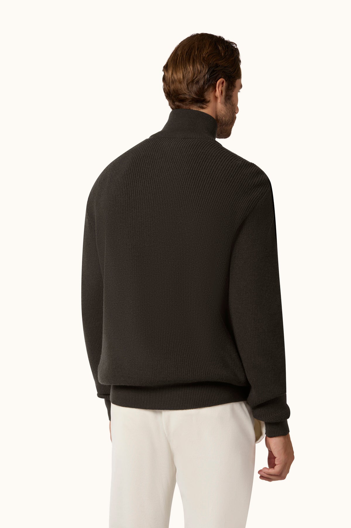 Paul & Shark Tech Wool Half Zip Sweater - Brown