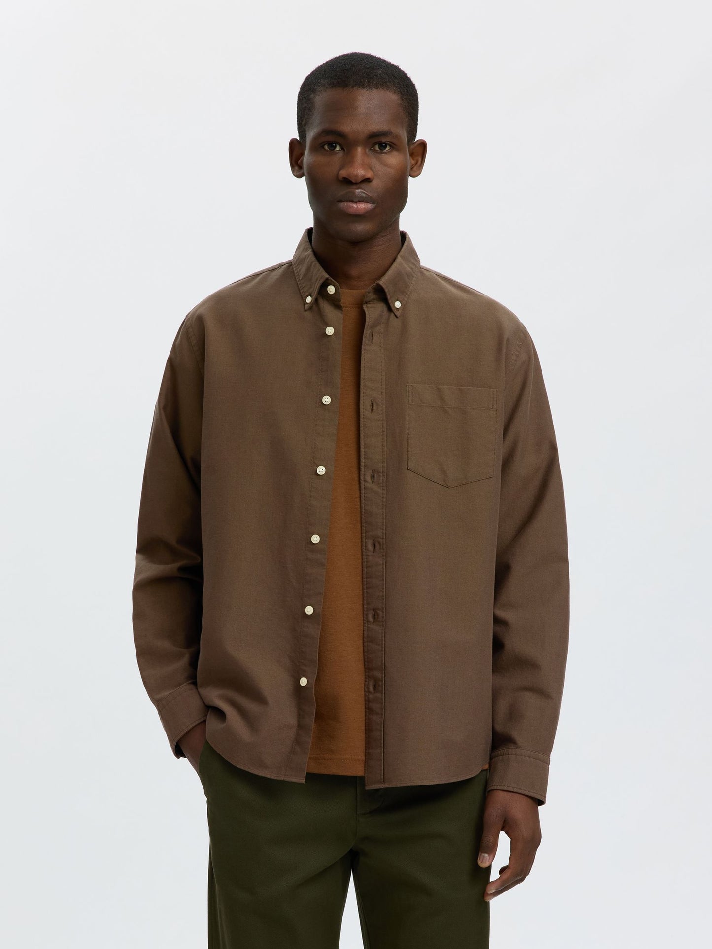 Selected Homme Oxford Shirt - Brown