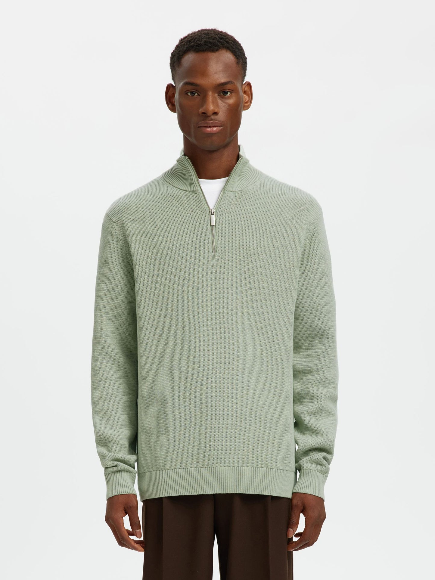 Selected Homme Half-zip Jumper - Green