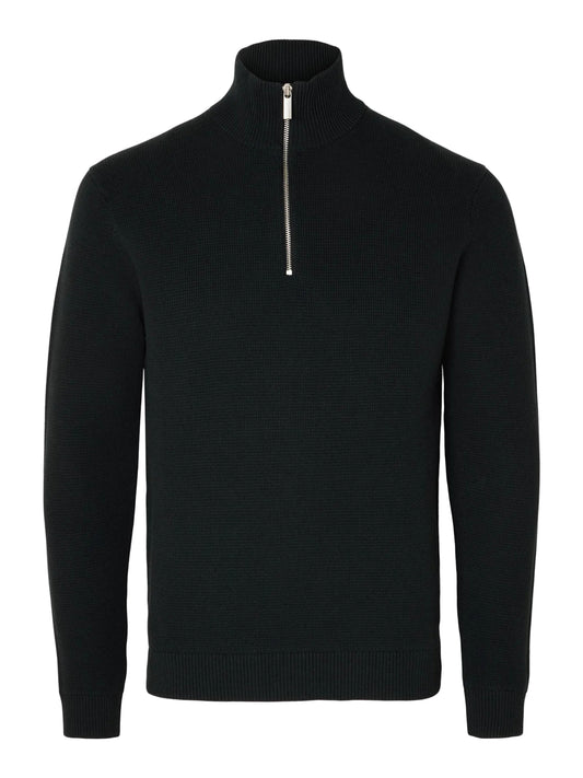Selected Homme Half-zip Jumper - Black