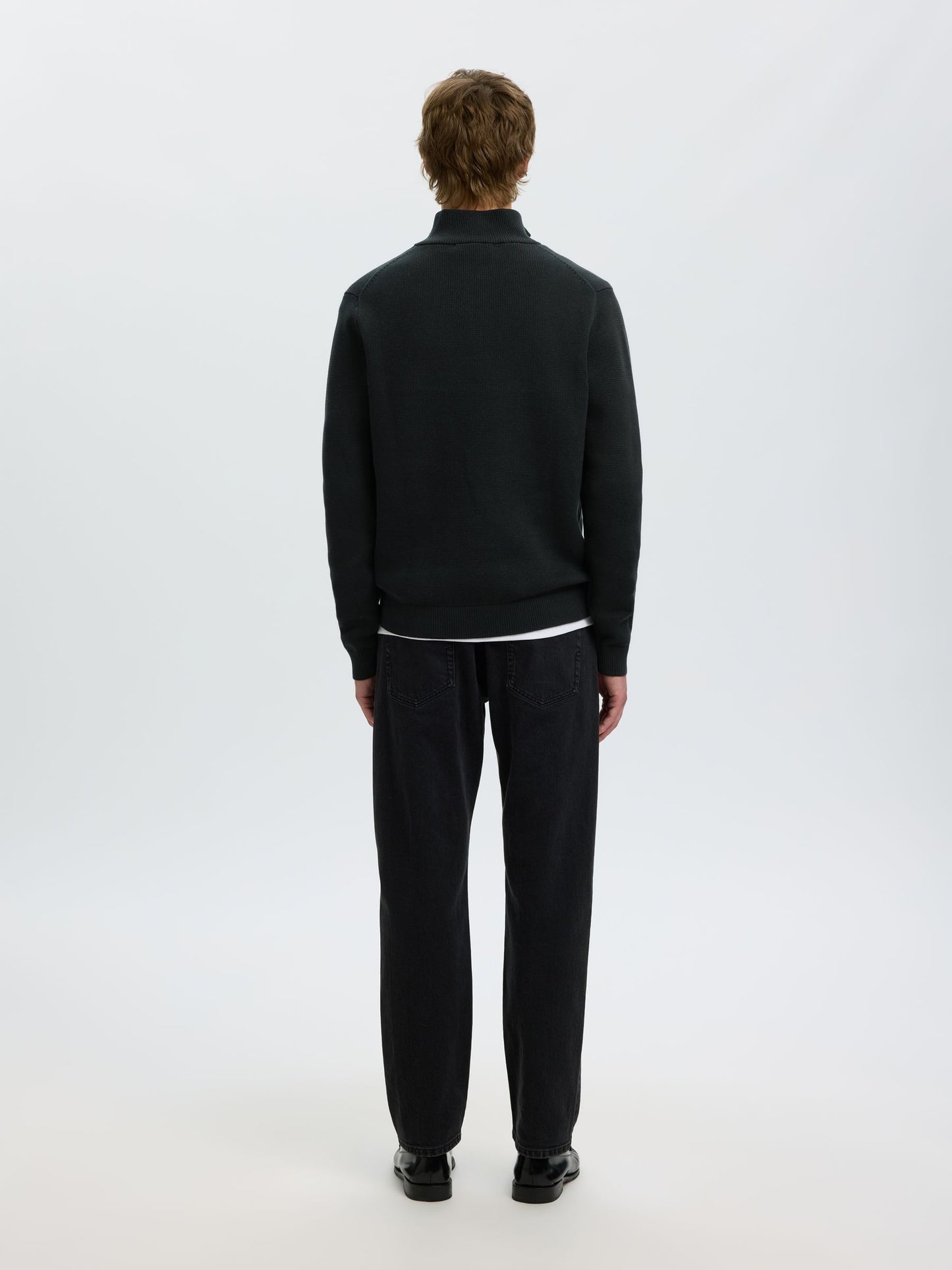 Selected Homme Half-zip Jumper - Black