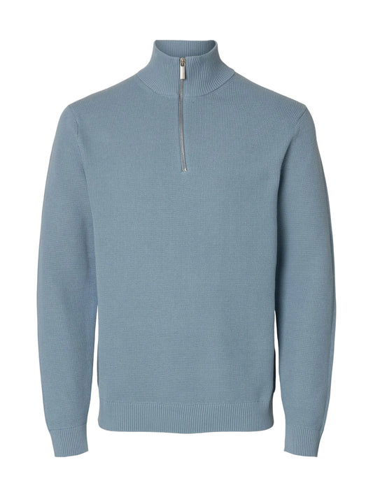 Selected Homme Half-zip Jumper - Dusty Blue