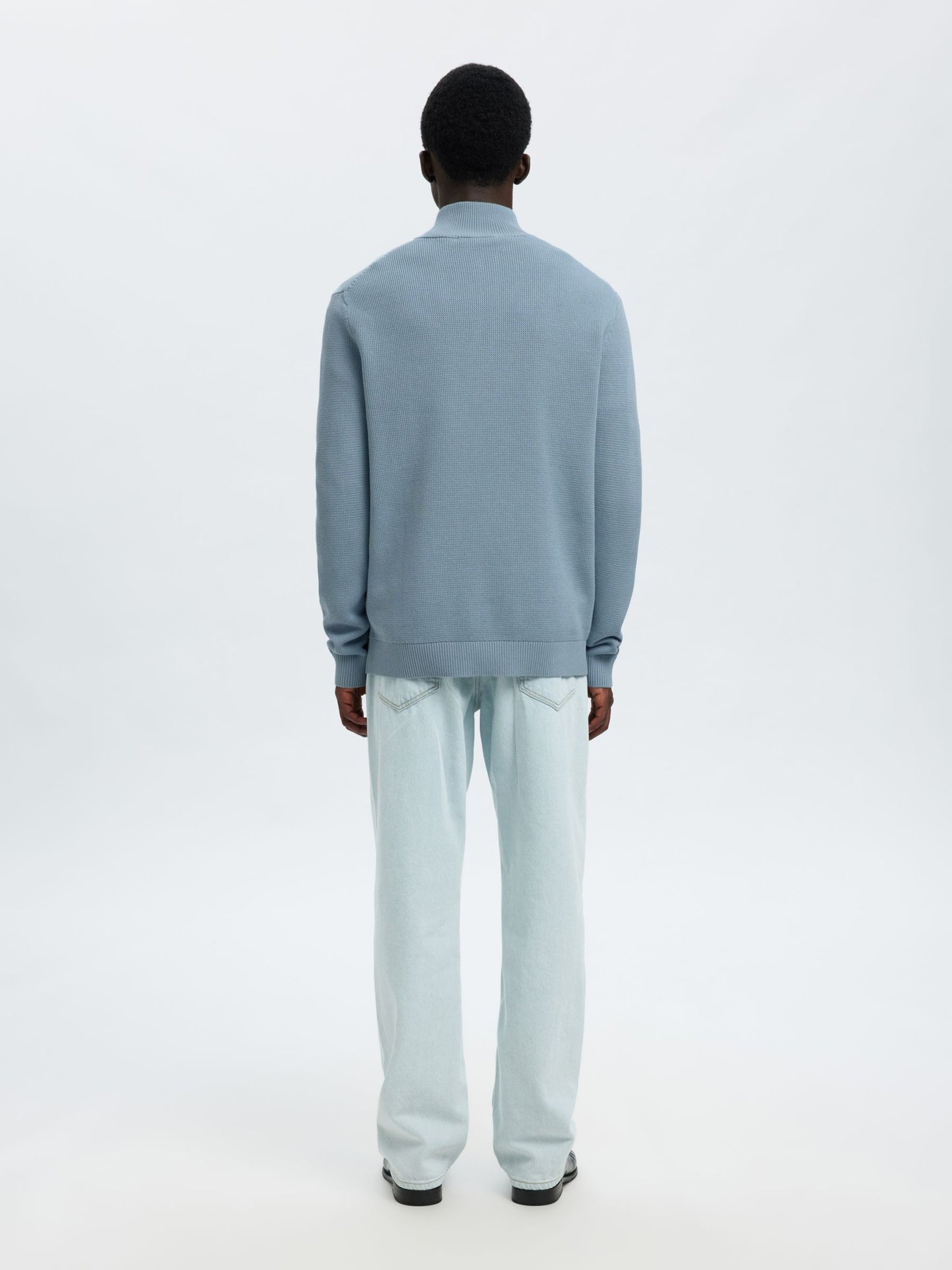 Selected Homme Half-zip Jumper - Dusty Blue