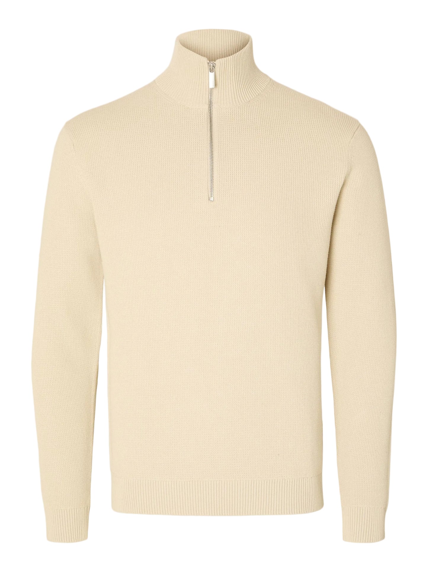 Selected Homme Half-Zip Jumper - Oatmeal