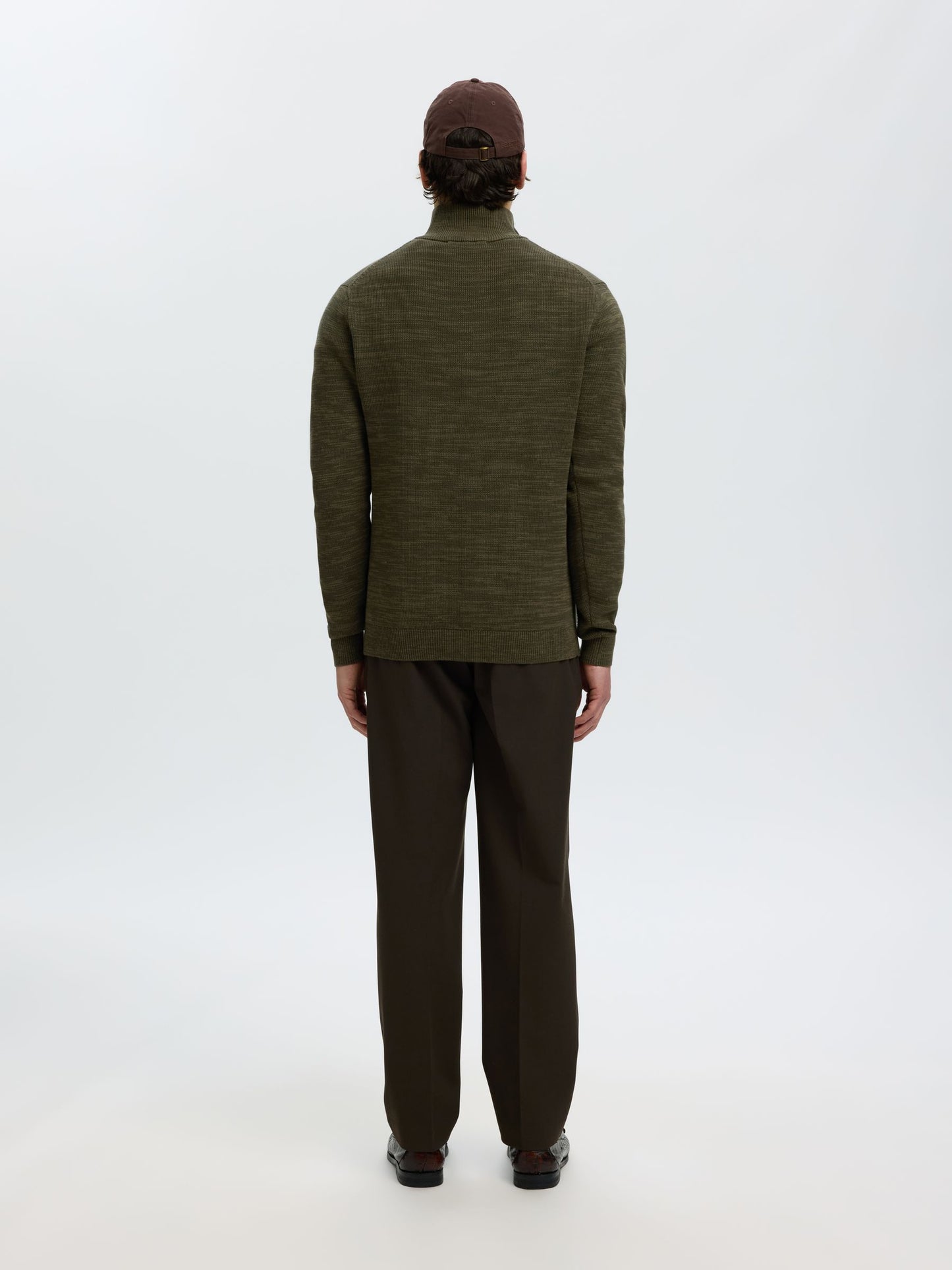 Selected Dane LS Knit Structure Half Zip