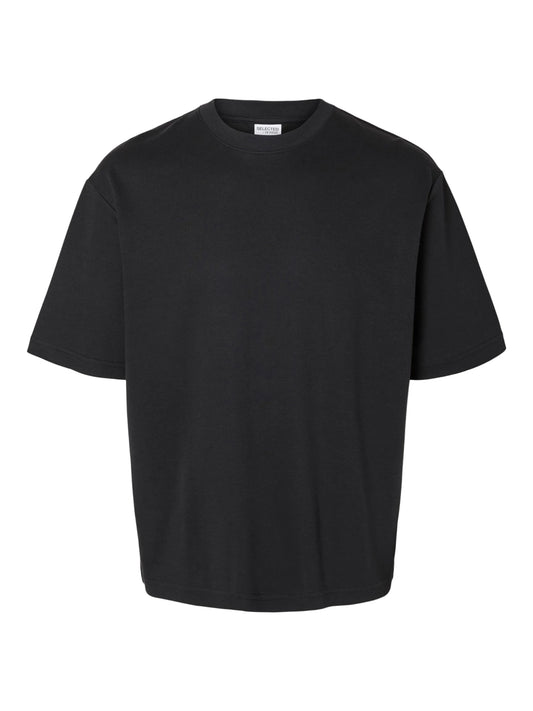 Selected Homme Loose FIt Oscar T-shirt - Black