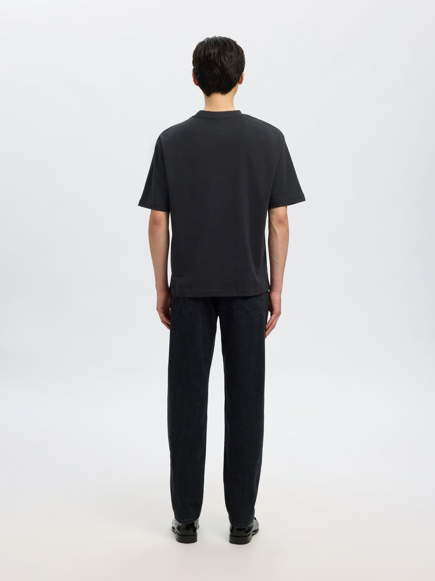 Selected Homme Loose FIt Oscar T-shirt - Black