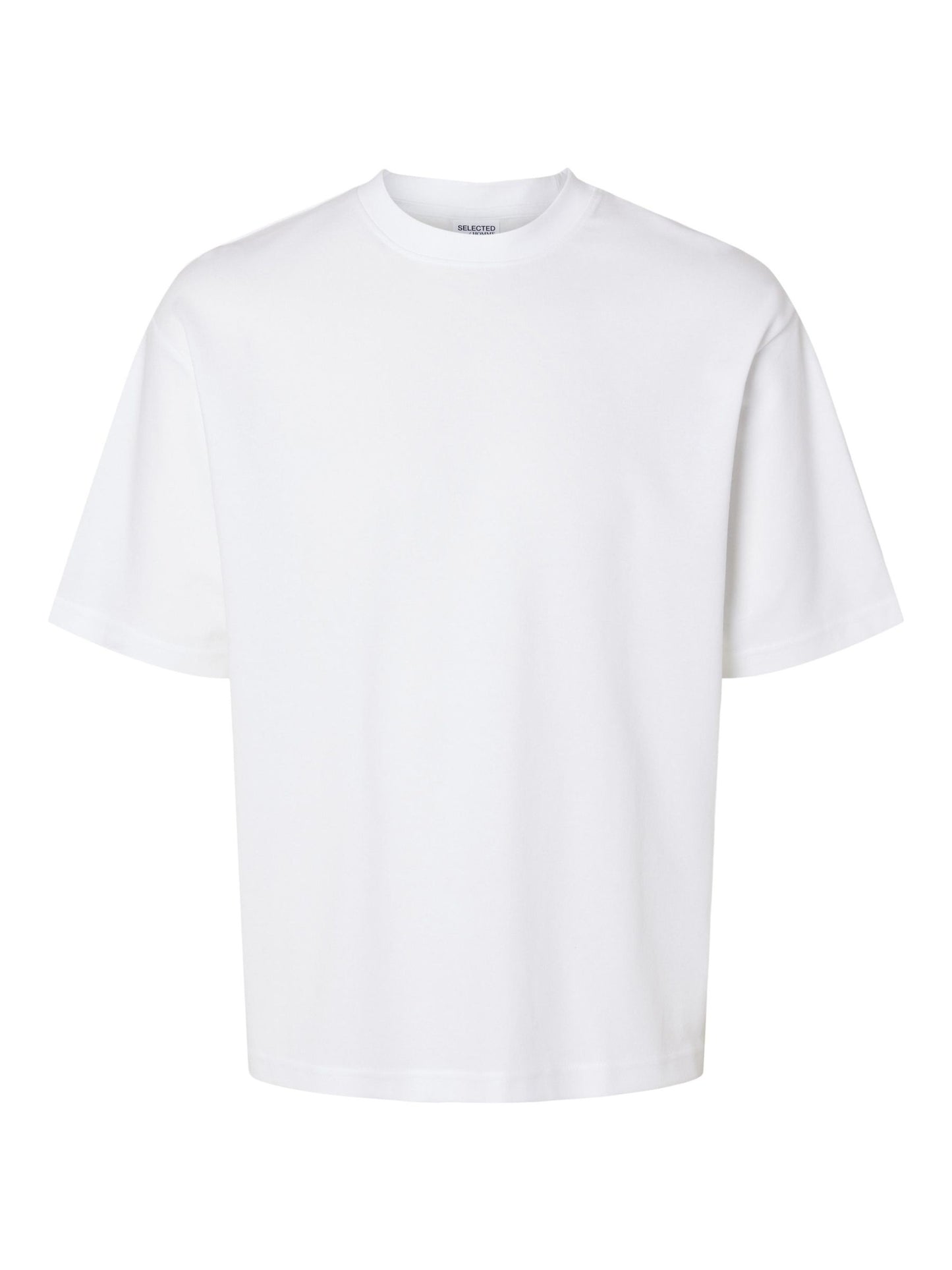 Selected Homme Losse Fit Oscar T-shirt - White