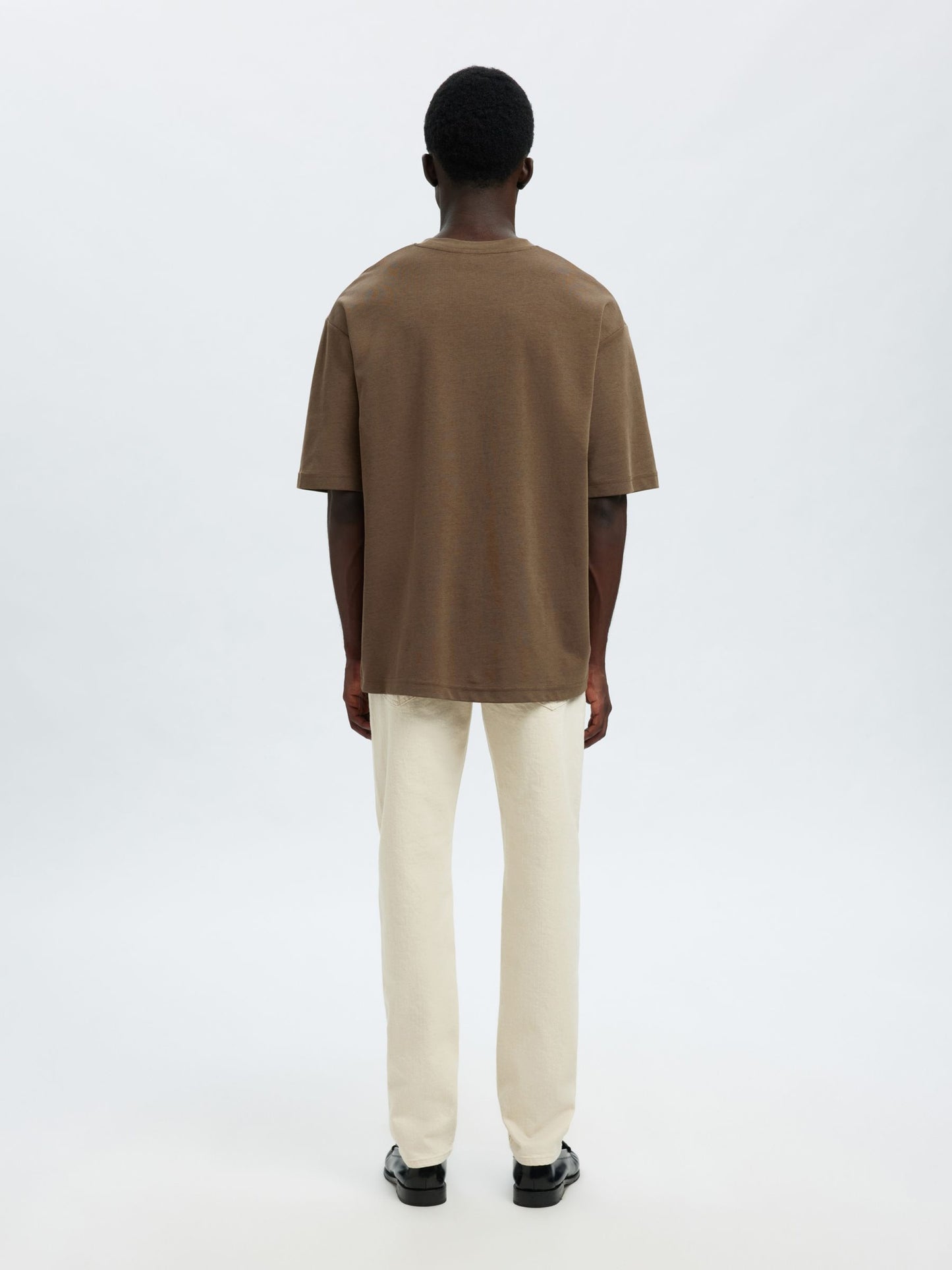 Selected Homme Loose Fit Oscar T-shirt - Chocolate