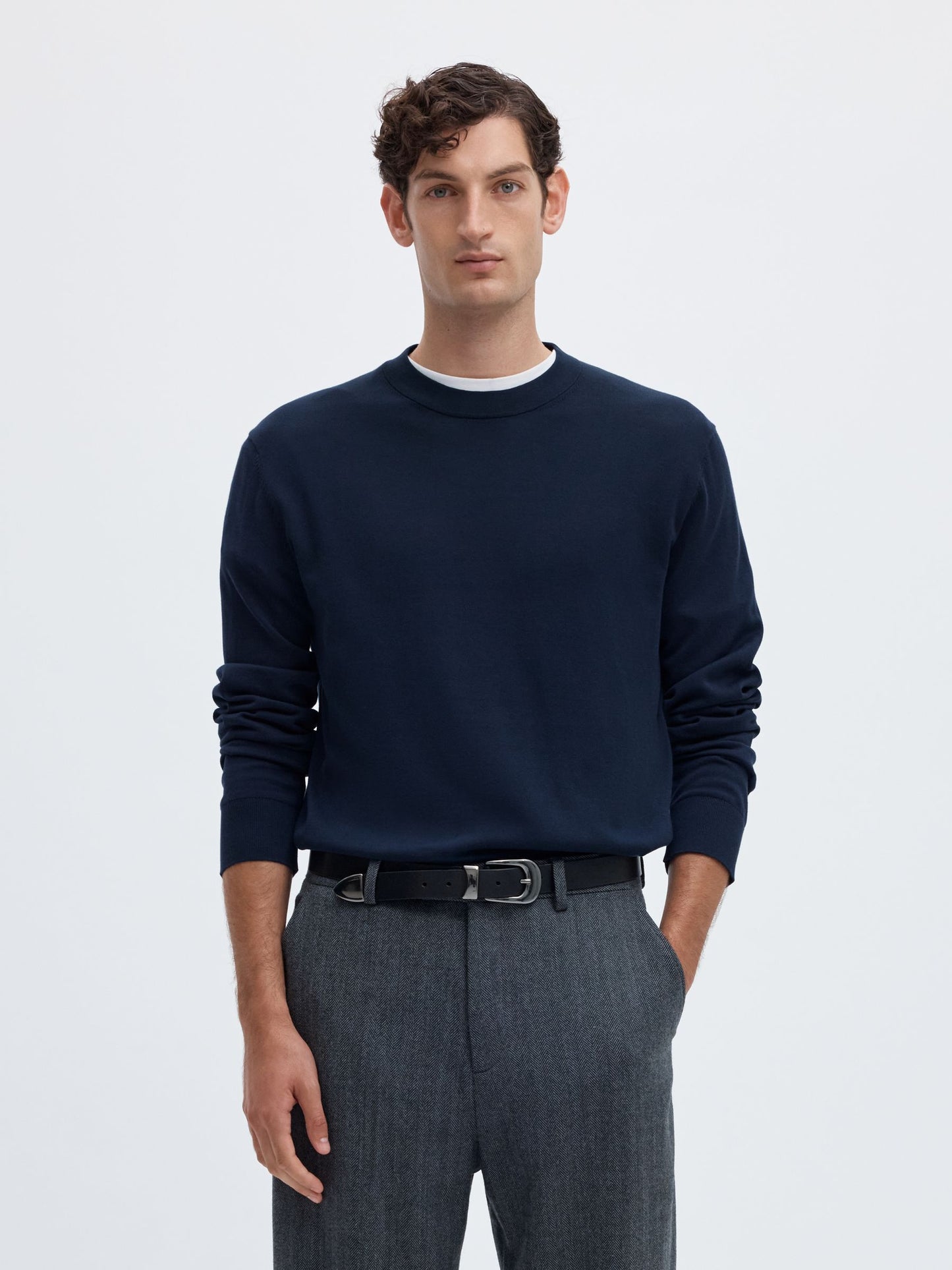 Selected Homme Torino Cotton Crew Neck Jumper