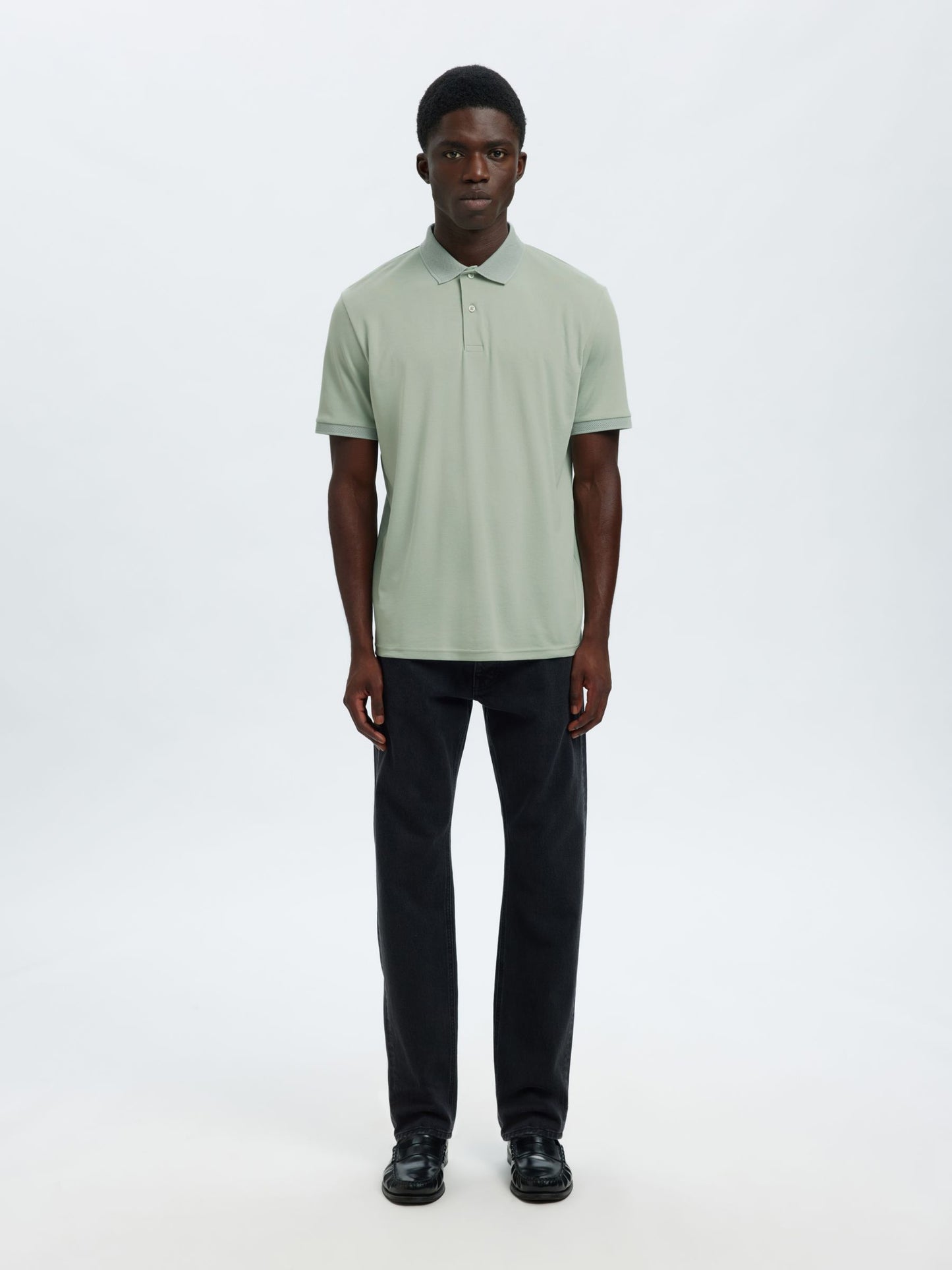 Selected Knitted Polo Shirt