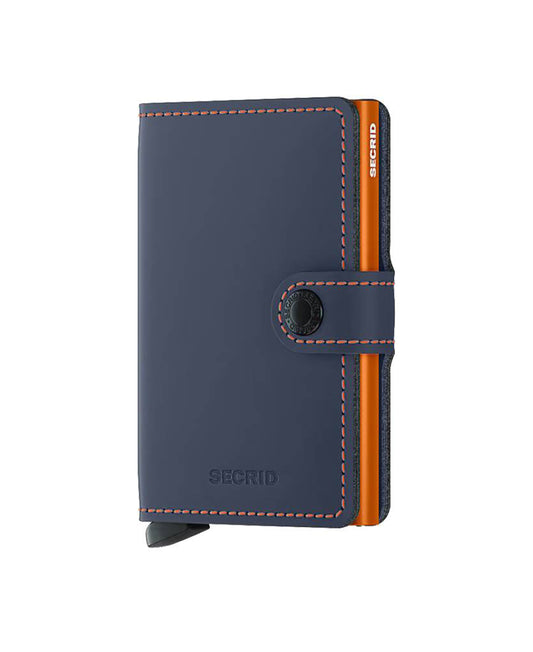 Secrid Matte Miniwallet - Nightblue & Orange
