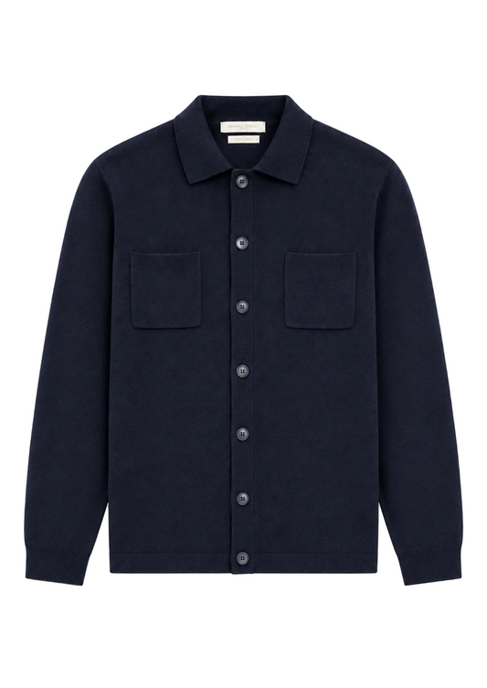 Daniele Fiesoli Pure Wool Knitted Overshirt –Navy