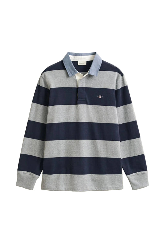 Gant Classic Heavy Rugger - Grey Melange