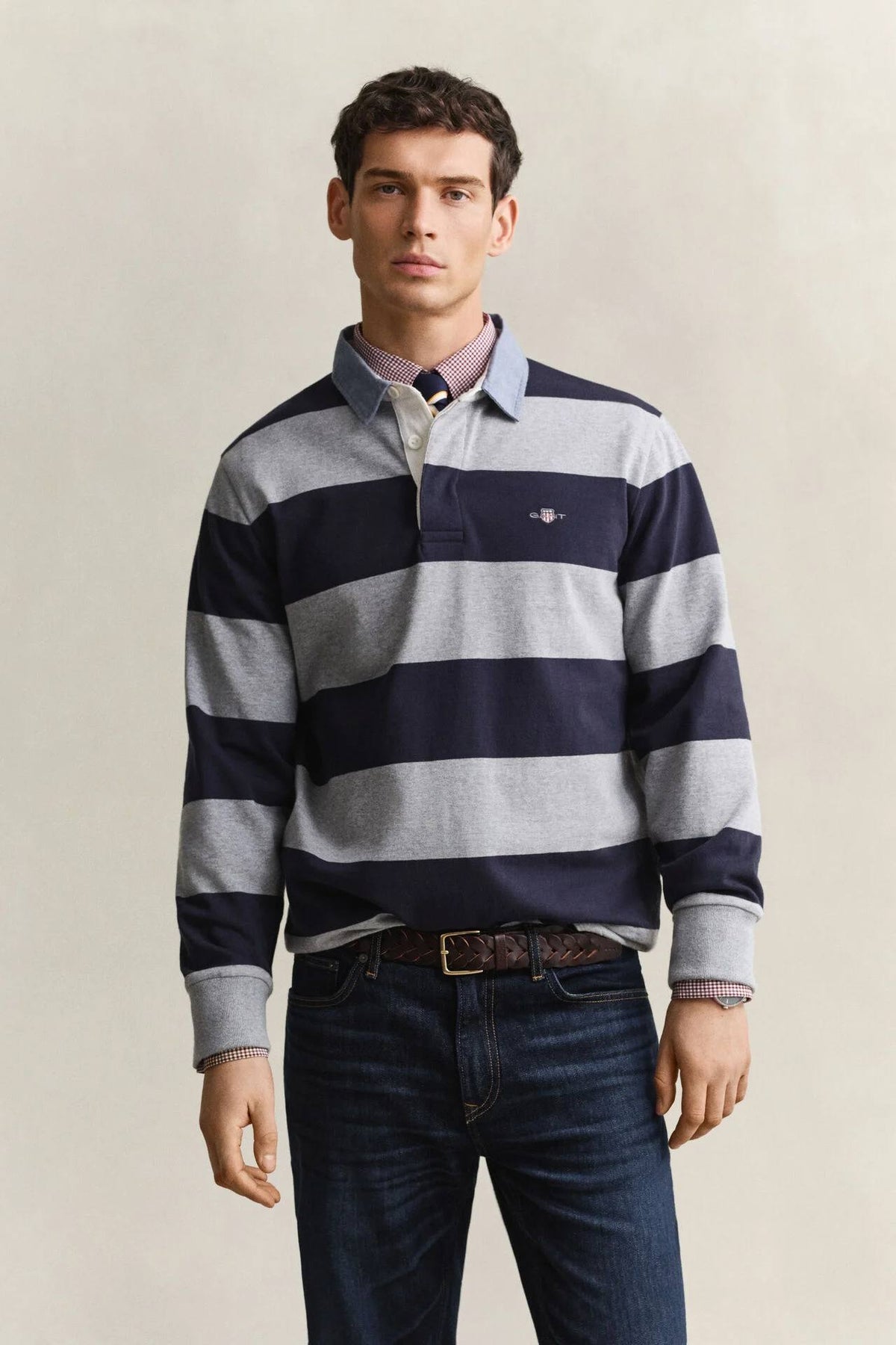 Gant Classic Heavy Rugger - Grey Melange