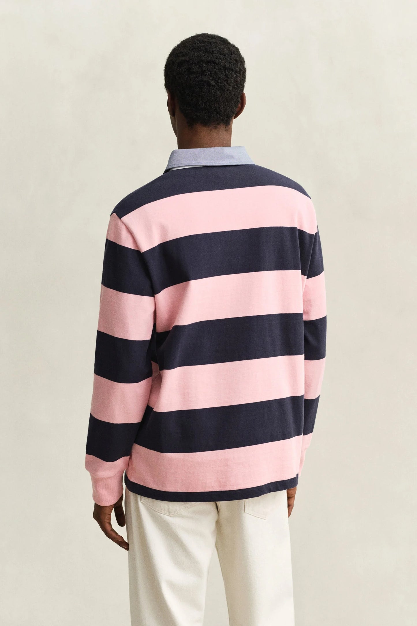 Gant Chambay Stripe Rugby Polo Shirt