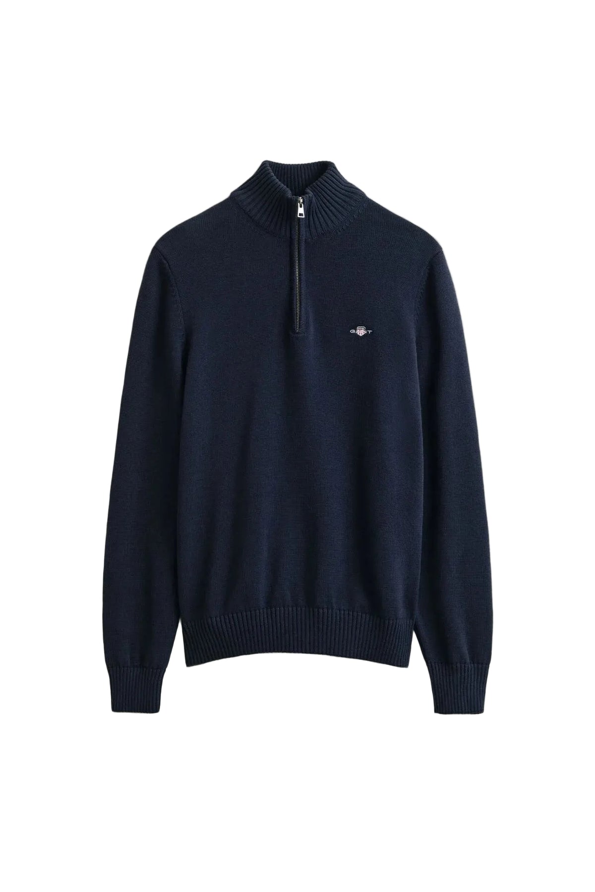 GANT Classic Cotton Half-Zip Sweater – Navy