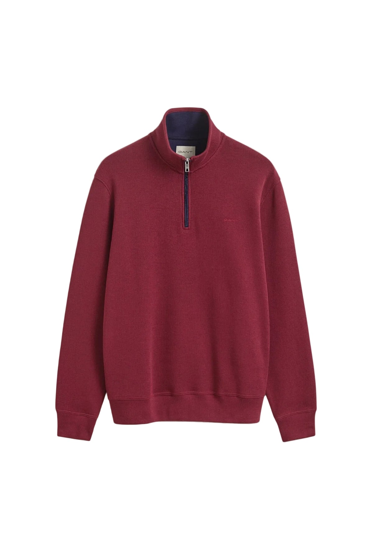 Gant Sacker Rib Half-Zip Sweatshirt – Deep Grape Wine