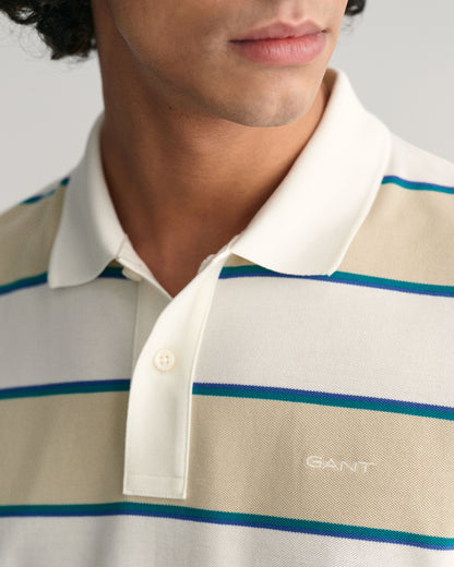 Gant Stripe Pique Polo Shirt