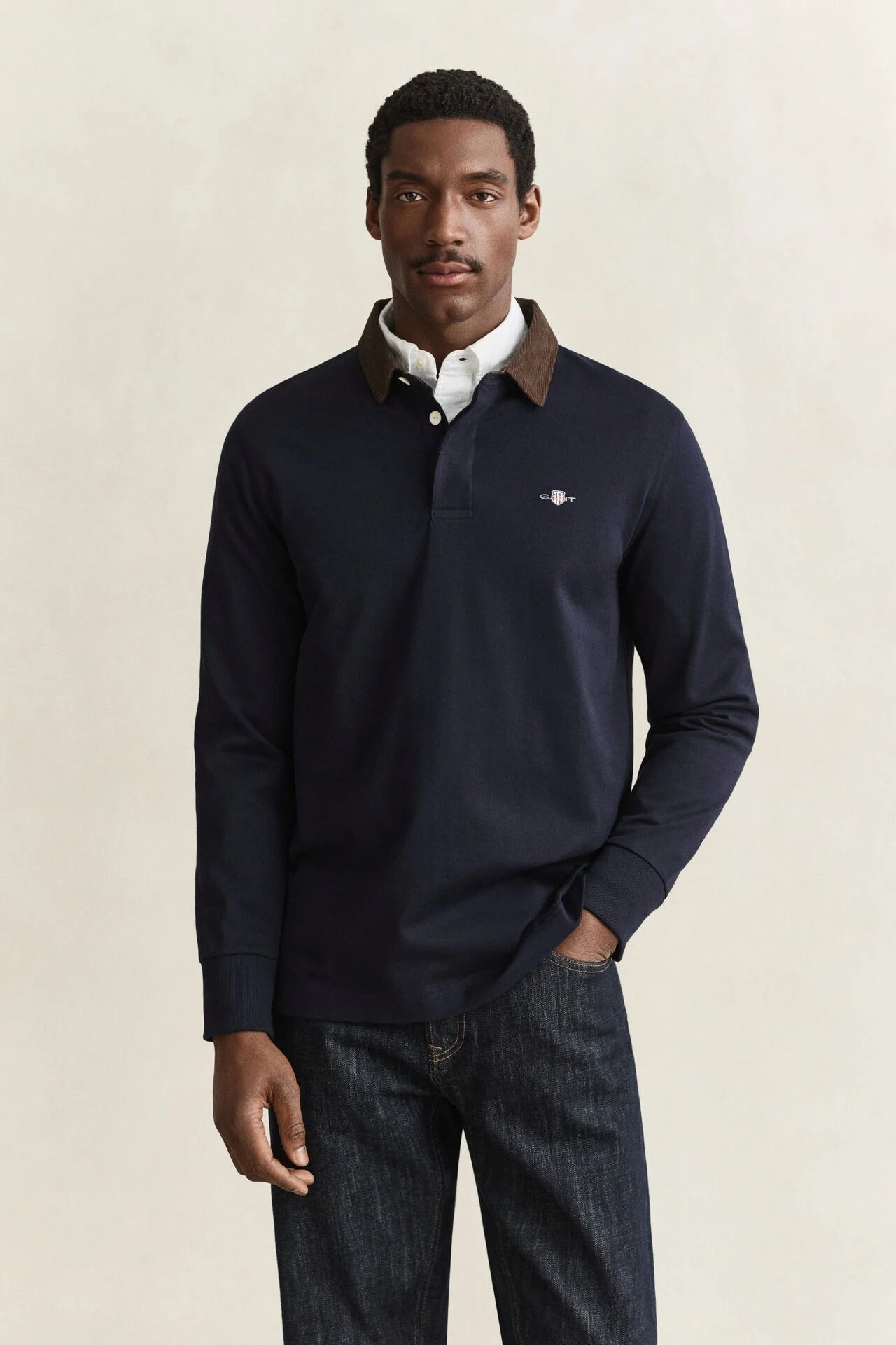 GANT Cord Collar Rugger – Evening Blue