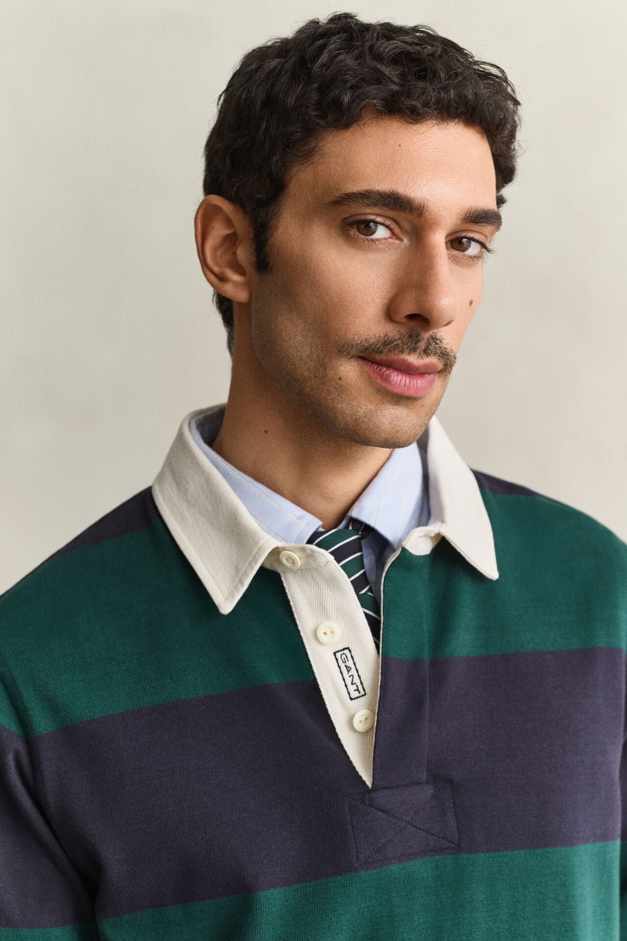 GANT Striped Heavy Rugger – Dark Emerald