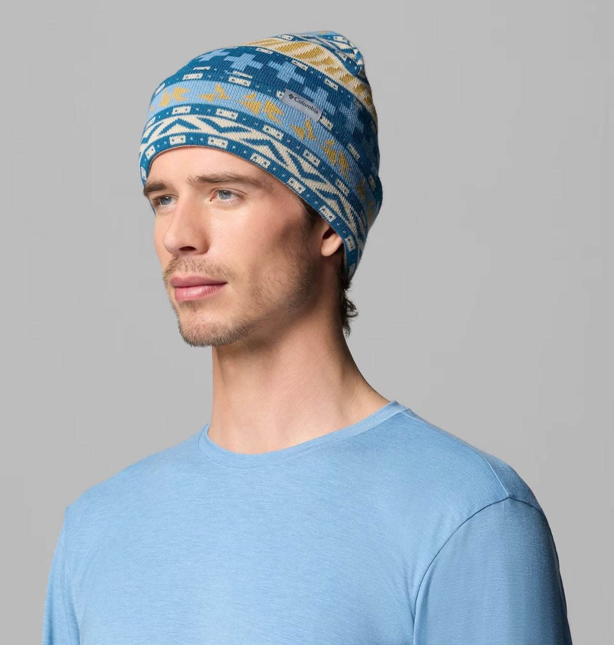 Columbia Jacquard Beanie – Phoenix Blue / Wizard Island