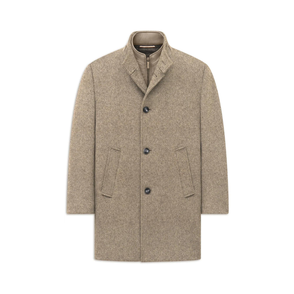 Bugatti Wool-Blend Overcoat - Beige
