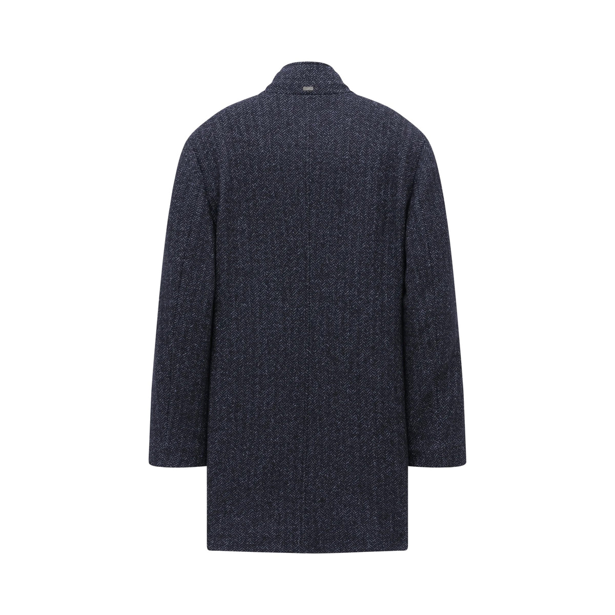 Bugatti Herringbone Overcoat – Navy
