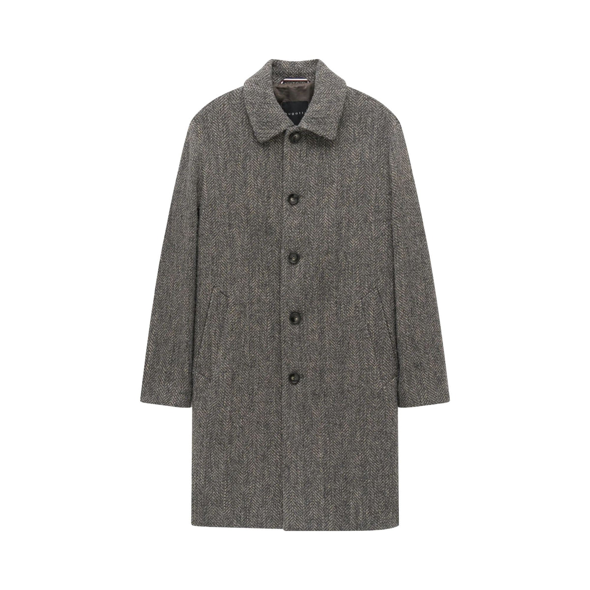 Bugatti Men's Wool Overcoat – Brown